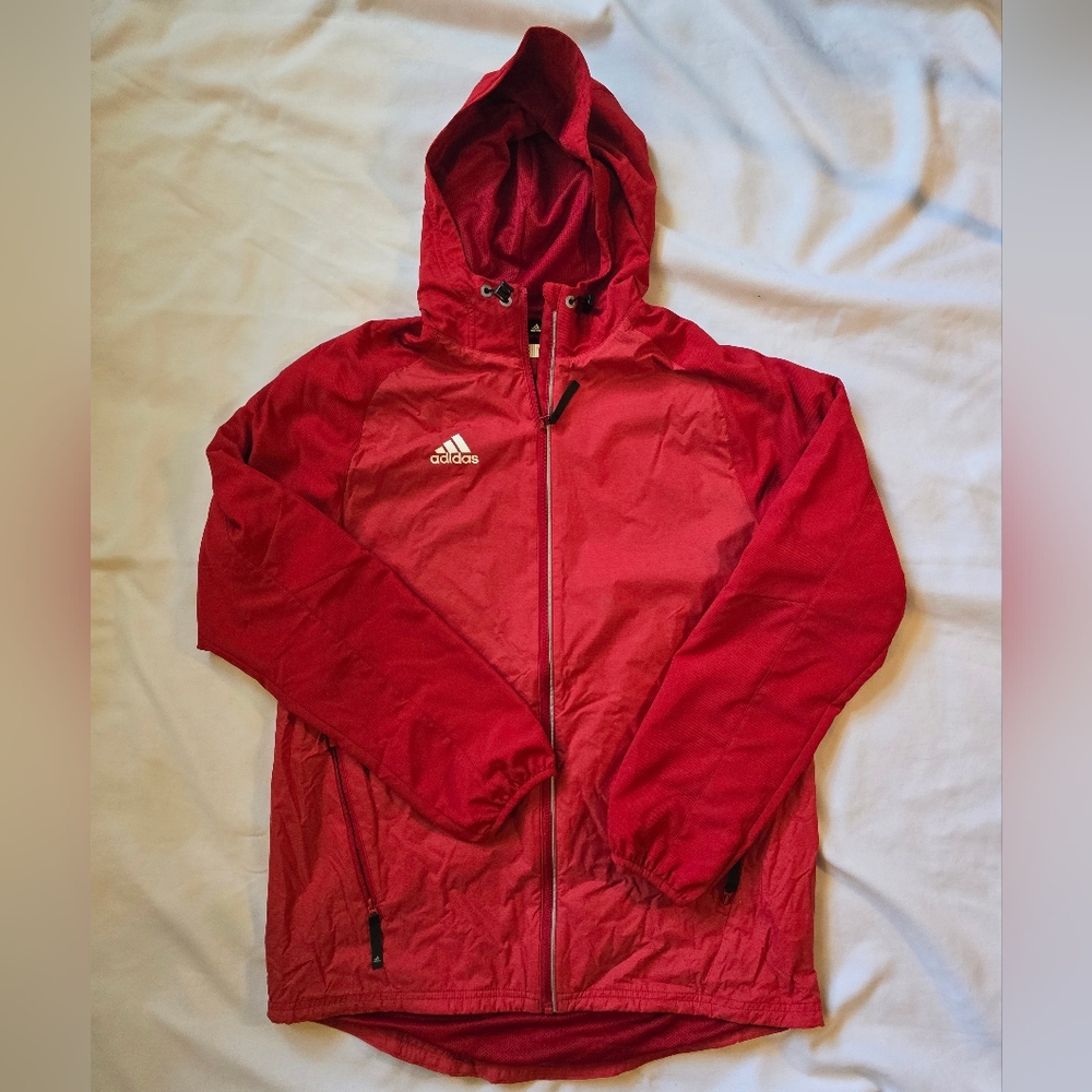 Adidas Red Windbreaker Jacket